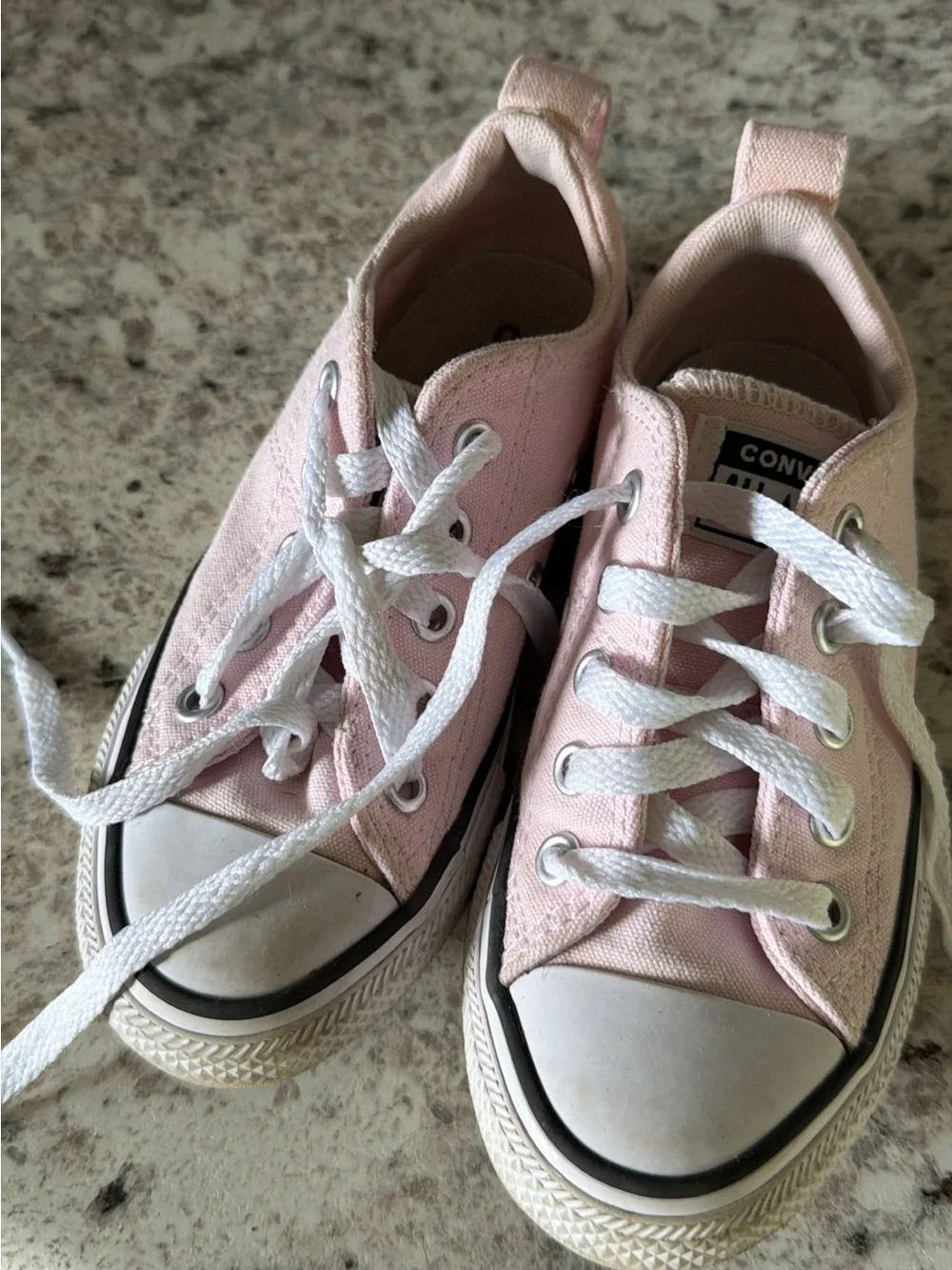 Converse Light Pink Low Top Canvas Sneakers